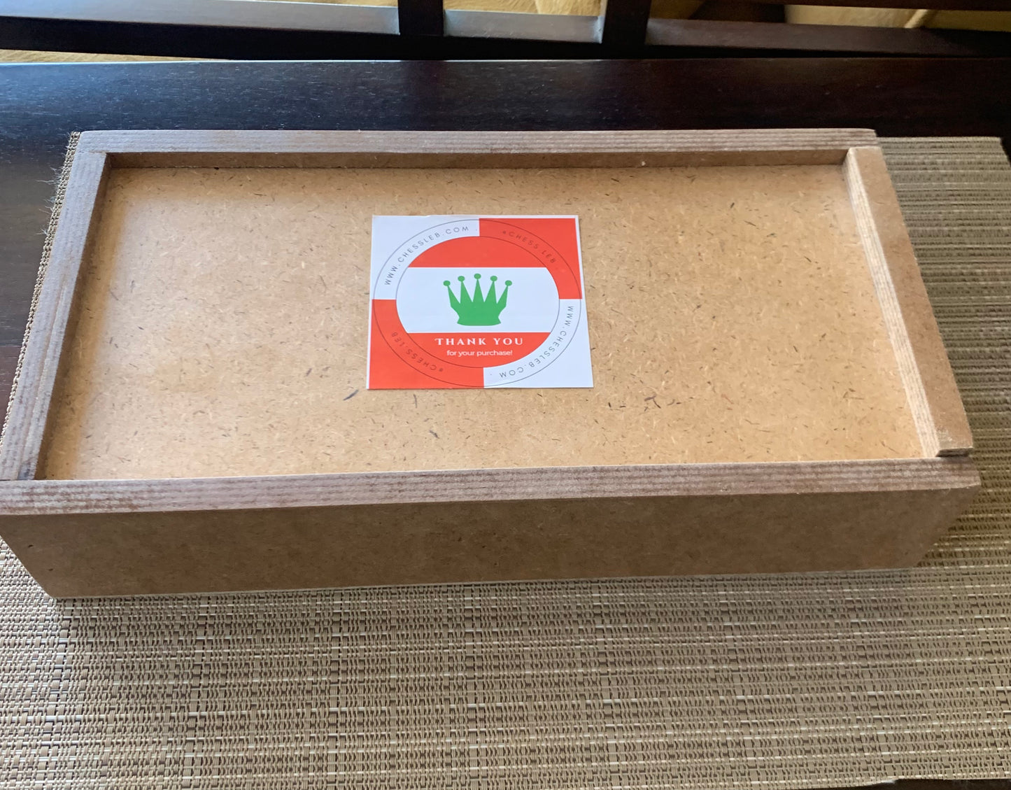 Wood chess piece (empty) BOX