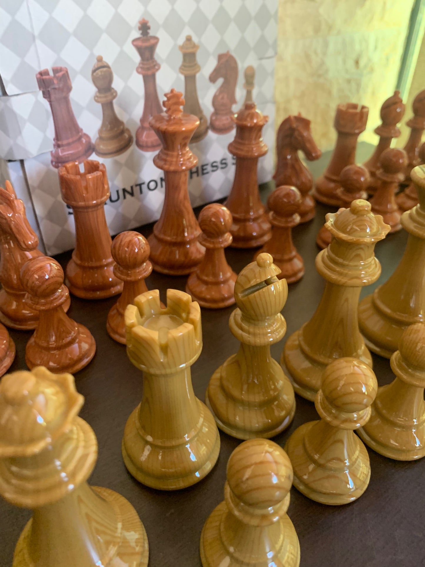 American Staunton resin chess pieces