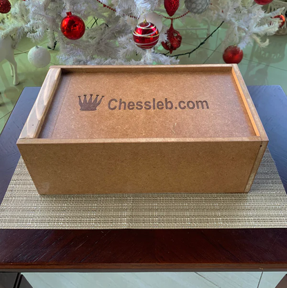 Wood chess piece (empty) BOX