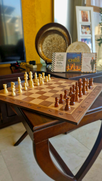 Classic wooden chess(numbers/letters)
