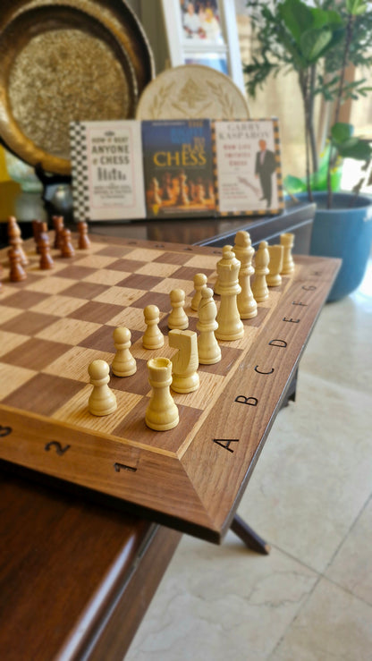 Classic wooden chess(numbers/letters)