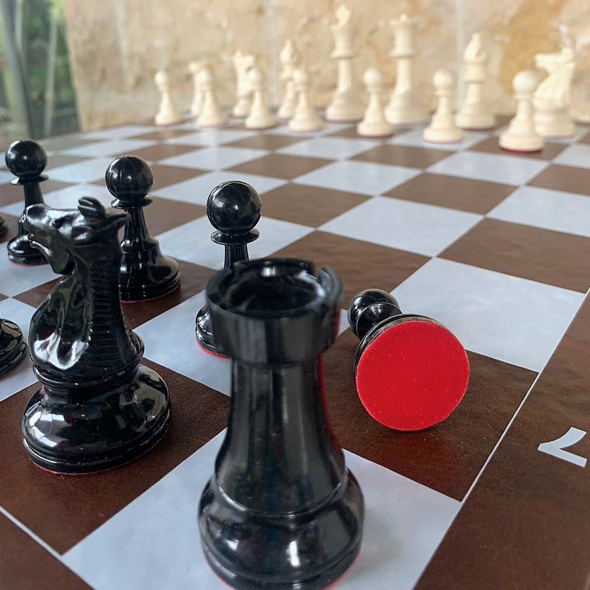 Leather Wooden Chess