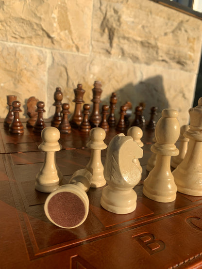 Foldable leather chess