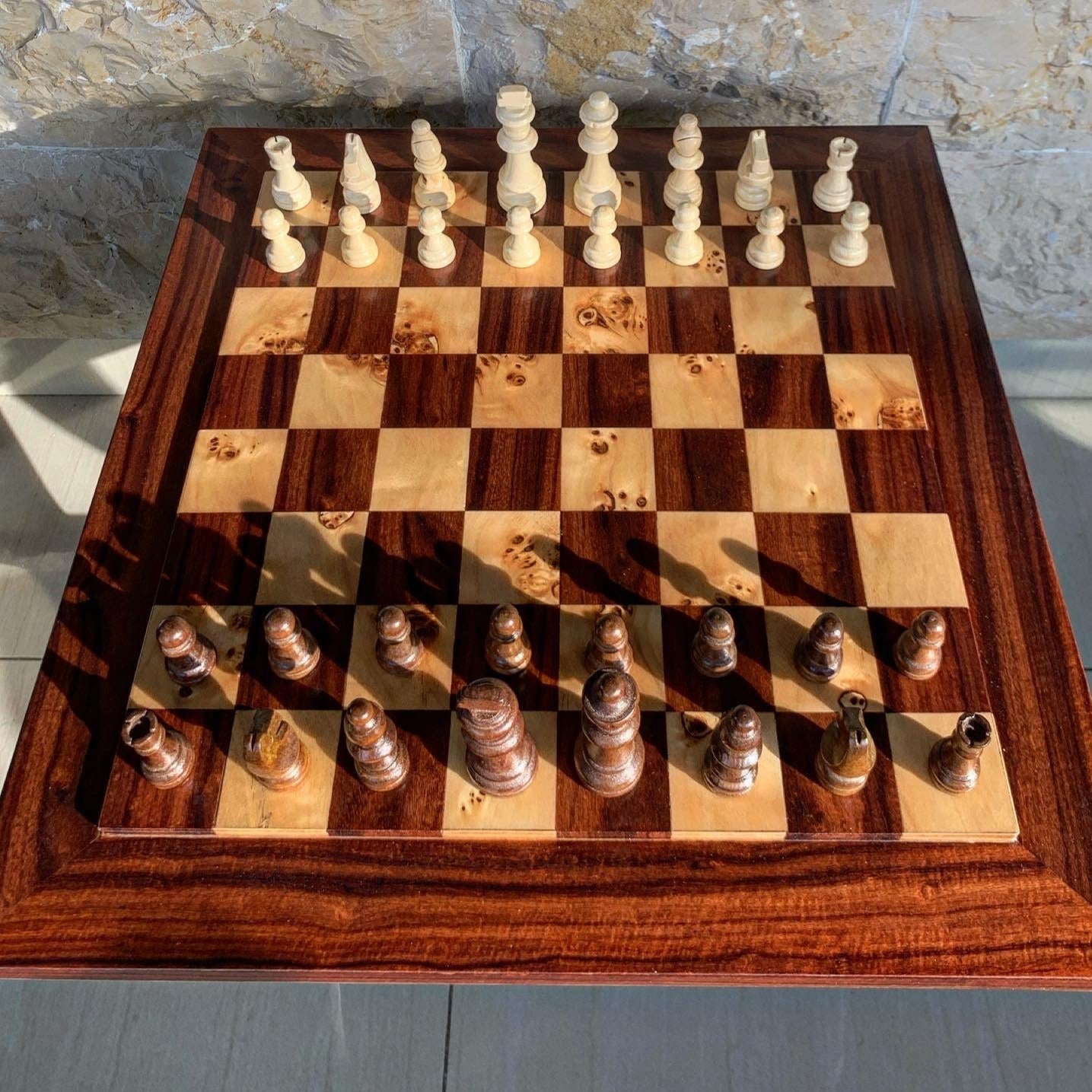 Rosewood chess set