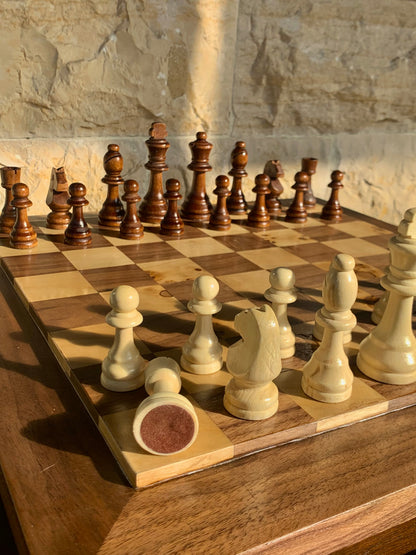 Walnut chess set