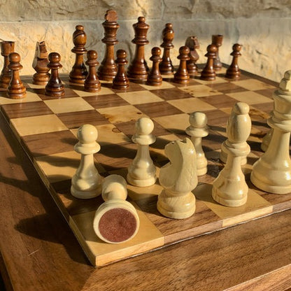 Walnut chess set