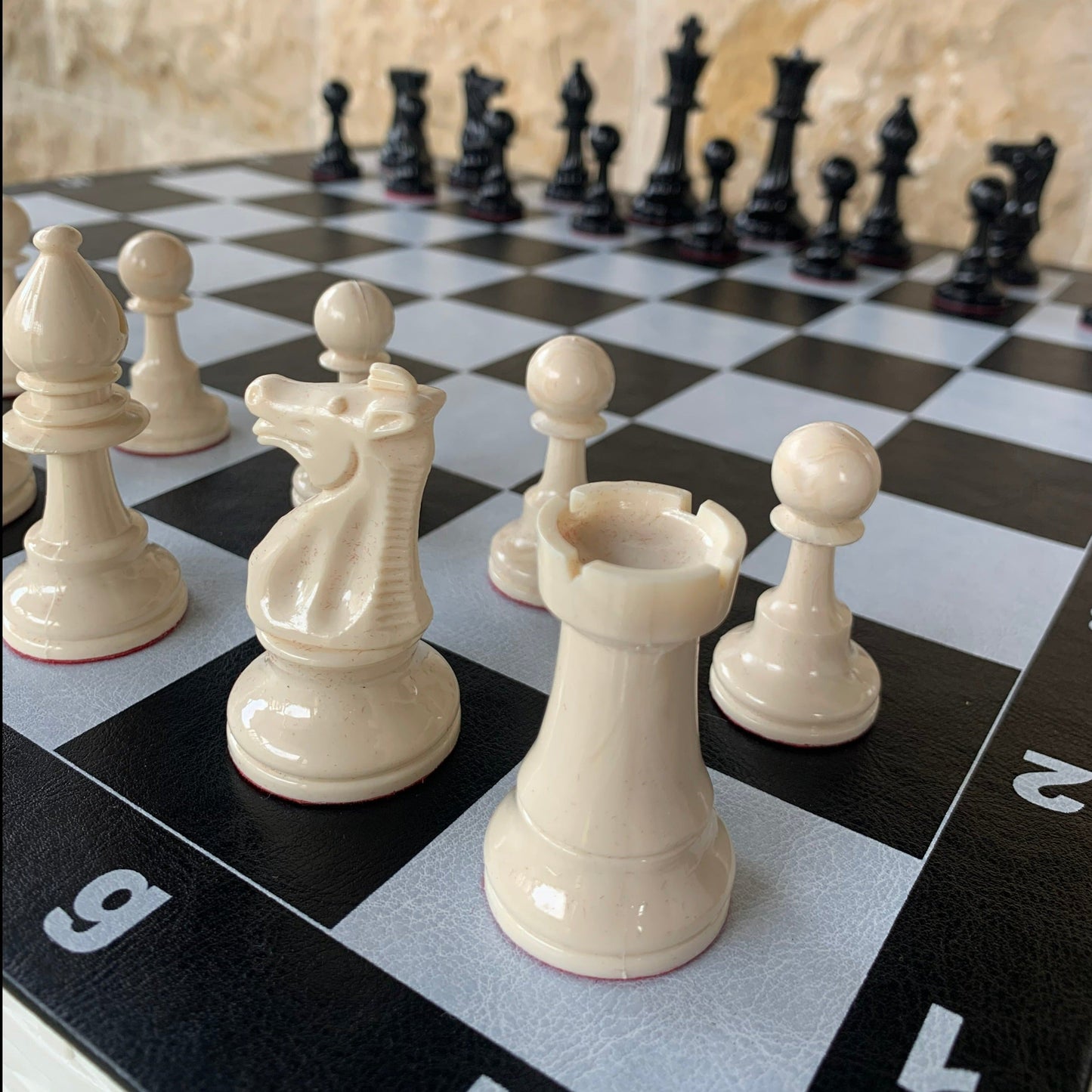 Leather Wooden Chess