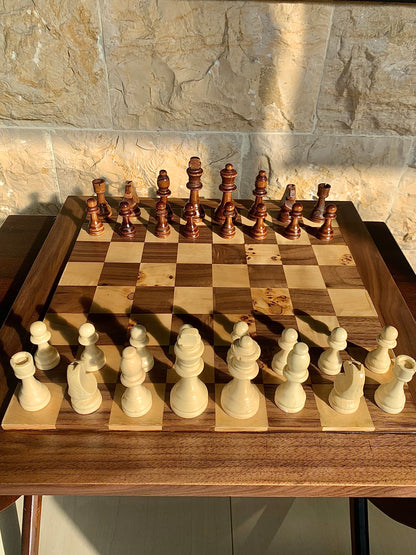 Walnut chess set