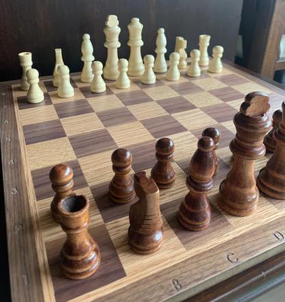 Classic wooden chess(numbers/letters)